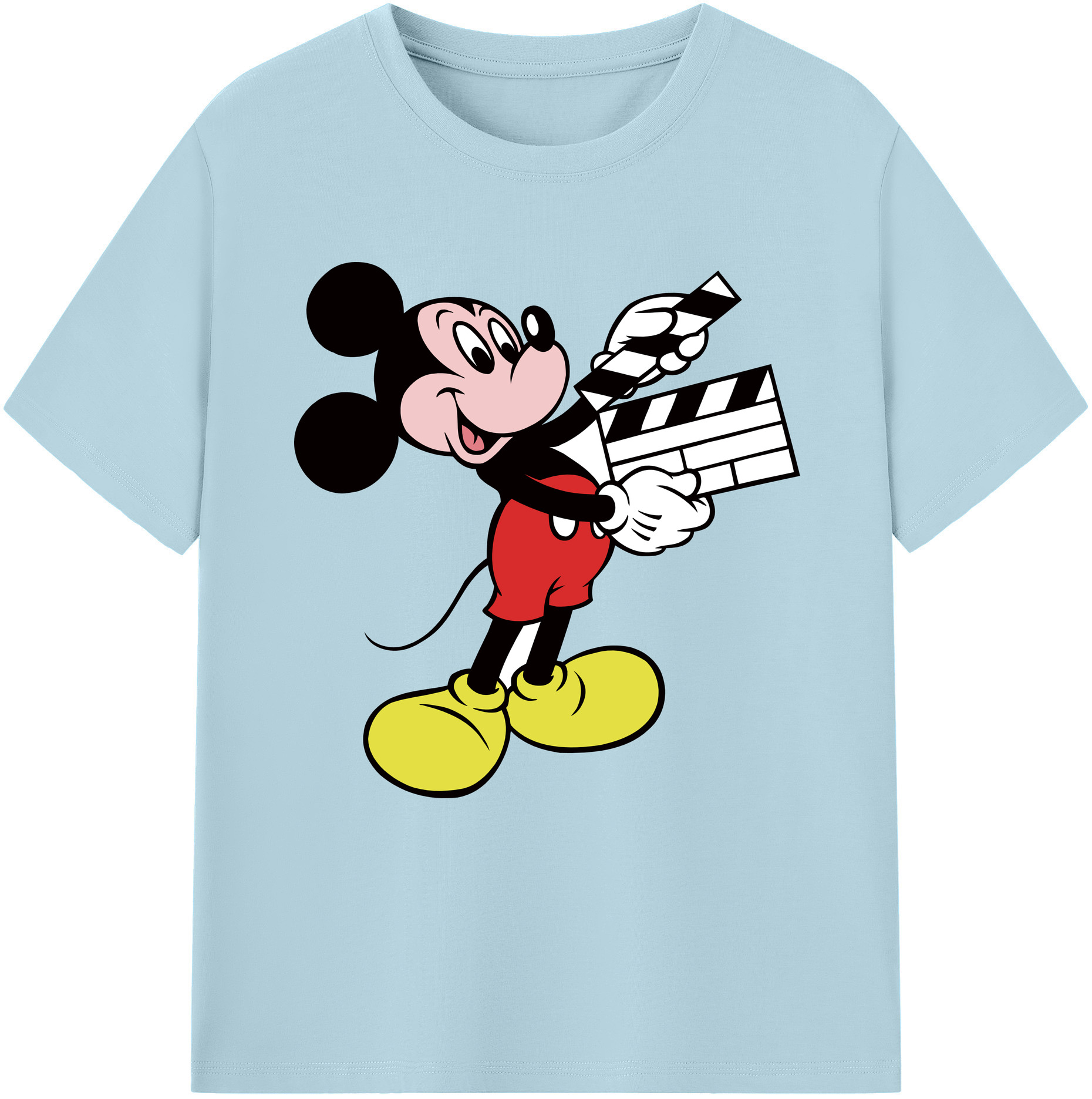 （画像用） ミッキーマウス Mickey Mouse 綿100％半袖Tシャツ（フロントプリント）
